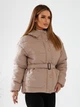 Женская демисезонная куртка с капюшоном KHAN 0332 56 Кофейный (KH - 0332/012 N ) - изображение 2