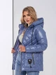 Женская демисезонная куртка с капюшоном стеганная KHAN 00504 54-56 Голубой ( KH - 00504/9 D ) - изображение 5