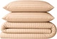 Простынь на резинке MirSon двуспальная 160x200+25 см Stripe 17-0610 Light Brown Бязь (2200008199302) - изображение 1