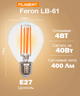 Світлодіодна лампа Feron Filament LB-61 4Вт E27 2700K тепле світло (LB-61/2700) - зображення 3