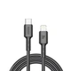 Кабель Brevia Type-C to Lightning 30W 1м, чорний box 51100BCLC1 - зображення 1