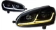 Передние альтернативная тюнинг оптика фары LED на Volkswagen Golf Mk5 FULL LED 03-08 комплект Фольксваген Гольф L3762 - изображение 1
