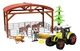 Zestaw figurek do zabawy Toi-Toys Stajnia dla koni Ackers Ville z traktorem 14 elementów 2430819 (8714627022186) - obraz 2