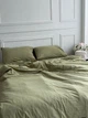 Постільна білизна з резинкою Олива, LUXURY варена бавовна Двухспальний розмір, наволочки 70/70 - зображення 3