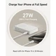 Батарея универсальная Anker MagGo 10000mAh, Qi2/15W, PD, 27W, USB-C, white (A1654G21) - изображение 4