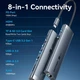 Док-станция Vention Hub 8-in-1 USB3.2 Type-C HDMI USB3.0 USB2.0 RJ45 SD TF PD 100W (TGUHB) - изображение 4