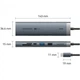 Док-станция Vention USB3.2 Type-C Hub 9-in-1 HDMI 60Hz USB 3.0x2 RJ45 SD TF 3.5mm PD 100W (TGVHB) - изображение 2
