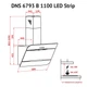 Вытяжка декоративная наклонная Perfelli DNS 6793 B 1100 BL LED Strip - изображение 8