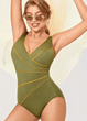 Женский слитный купальник FSFS Delimira Womans Plus Size 50 Оливковый (9488) - изображение 1