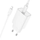 Мережевий зарядний пристрій з кабелем HOCO C143A Benefit single port PD20W charger set(C to iP) White - зображення 6