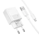 Мережевий зарядний пристрій з кабелем BOROFONE BAS71A Source single-port charger set(Micro) White - изображение 4