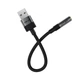 Аудіокабель ACEFAST J13 USB-A to 3.5mm female, nylon braid, 0.15m, Black - зображення 4
