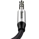 Аудіокабель Baseus M30 3.5mm male to 3.5mm male, nylon braid, 1.5m Silver+Black - зображення 5