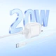 Сетевое зарядное устройство с кабелем HOCO C109A(PD20W) Fighter single port PD20W charger set(C to C) White - изображение 8