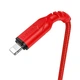 Кабель HOCO X59 USB to iP 2.4A, 1m, nylon, TPE connectors, Red - изображение 4