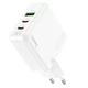Мережевий зарядний пристрій HOCO C115A Header PD65W GaN three-port(2C1A) charger White - зображення 6