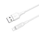Кабель HOCO X25 USB to iP 2A, 1m, PVC, PVC connectors, Білий - изображение 3