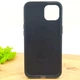 Чехол Leather Case с MagSafe для iPhone 14 кожзам черный с защитой от брызг - зображення 8