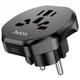 Переходник Hoco AC6 черный 2500W 10A 100-250V универсальный для путешествий и дома - изображение 5