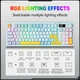 Клавіатура Onikuma G80 2.4G Bluetooth 94 клавіші RGB-підсвічування акумулятор 2000 мАч блакитна - зображення 6