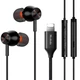 Навушники McDodo Stereo Earphone Lightning 32 Ом 24 біт 96 кГц чорні з регулятором гучності модель HP-3480 - зображення 3