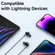 Навушники McDodo Stereo Earphone Lightning 32 Ом 24 біт 96 кГц чорні з регулятором гучності модель HP-3480 - зображення 4