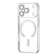 Чехол силиконовый Ductil Metallic Edge с MagSafe для iPhone 17 Pro защита камеры серебряный - изображение 1