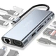 11в1 Type-C хаб для ноутбука Addap MH-13, многофункциональный разветвитель: 4 x USB 3.0 + Type-C + HDMI + VGA + Ethernet + SD + MicroSD + 3.5mm - изображение 1