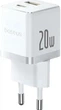 Мережевий зарядний пристрій Baseus Palm 20W USB Type-C USB Type-A білий - зображення 5