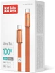 Кабель Colorway Type-C - Type-C (ultra-thin) (PD Fast Charging 100W) 5А 1м Orange (CW-CBPDCC100-OR) - изображение 5