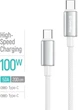 Кабель Colorway Type-C - Type-C (zinc alloy braided) (PD Fast Charging 100W) 5А 2м White (CW-CBPDCC099-WT) - изображение 4