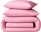 Простынь на резинке MirSon Ranforce Elite 17-0607 Stripe Pink 200x220x25 см (2200008054823) - изображение 1