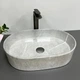 Умивальник (раковина) VBI VERONA 50 GREY STONE GLOSSY накладний - зображення 3