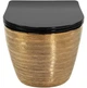 Підвісний унітаз REA CARLO FLAT BRUSHED GOLD BLACK золотий - изображение 5