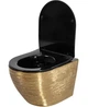 Підвісний унітаз REA CARLO FLAT BRUSHED GOLD BLACK золотий - изображение 6