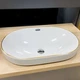 Умивальник (раковина) VBI GAETA S WHITE GOLD EDGE врізний - зображення 1