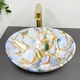 Умивальник (раковина) VBI PARMA MARBLE BLUE GLOSSY накладний - изображение 1