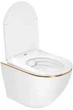 Підвісний унітаз REA CARLO WHITE MINI FLAT GOLD EDGE білий - зображення 5