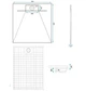 Душовий піддон REA BAZALT 90x90 CARRARA WHITE - изображение 7
