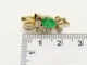 Золоті сережки з діамантами і смарагдом. 65831/1 - зображення 5