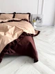 Постельное белье с рюшами семейный 150х210 (2 шт) Бязь Gold Luxe на молнии наволочки 70х70 капучино и шоколад - изображение 3