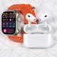 Набор смарт часы Watch RM22 беспроводные наушники Air Pro и Power Bank 3 в 1 белый - изображение 1