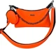 Жіноча сумка через плече з ланцюжком і гаманцем з екошкіри на блискавці помаранчева 63378 - зображення 4