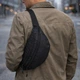 Сумка Бананка з Cordura 1000D водозахисна тканина 3 відділення чоловіча сумка на пояс і плече жіноча бананка сумка унісекс чорний - зображення 4