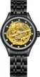 Чоловічий годинник Winner 8222 Black-Gold Steel контрастний - зображення 1