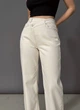 Джинсы женские Its Basic 3847-7S6 straight fit с асимметричной застежкой 36 бежевые - изображение 2
