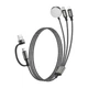 Бездротовий зарядний пристрій XO CX040 USB-A/USB-C 3в1 (AppleWatch + 100W Type-C cable + Lightning cable) black - зображення 1