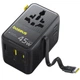 Сетевой универсальный переходник Baseus AG11 45W with retractable cable (2USB-A/1C/1Socket) (E0307F) Cosmic Black - изображение 3