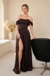 Длинное коричневое платье Seam XXS коричневый 43266004 - изображение 1
