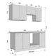 Кухня готова модульна комплект 180 см ЛДСП Кухонний гарнітур KH-180 Білий - зображення 3